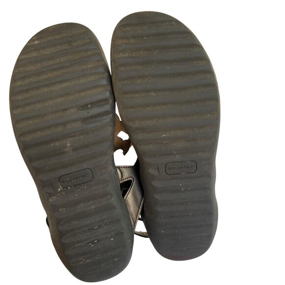 Rockport Women’s Ramona Sandals Sz 8.5M Metallic Gray T-Strap Comfort - Picture 8 of 8